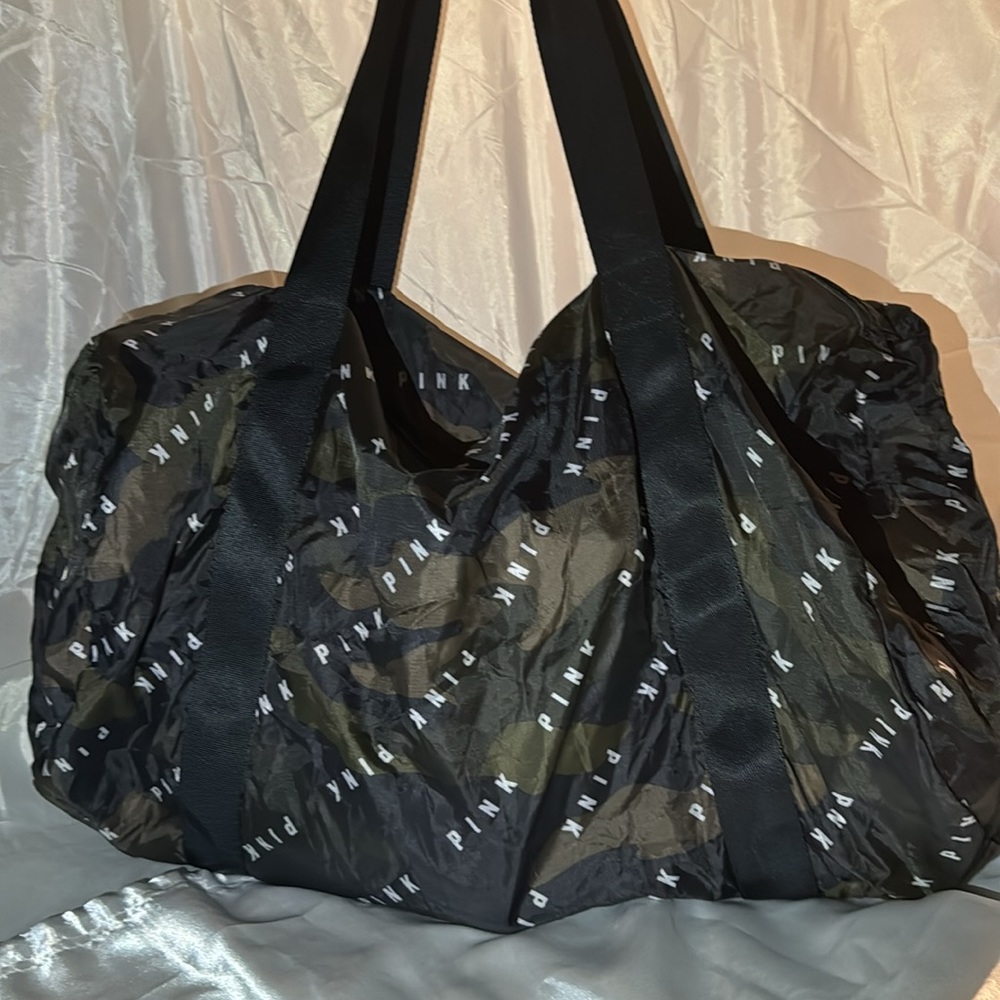 PINK - VS. Camo Packable Duffle Bag